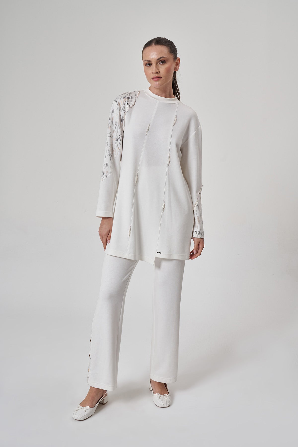 A41485 Aguaje İnci Detaylı Takım