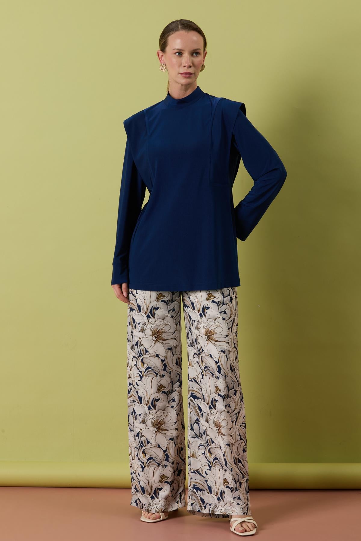 A41635 Aguaje Pantolonu Desenli Takım