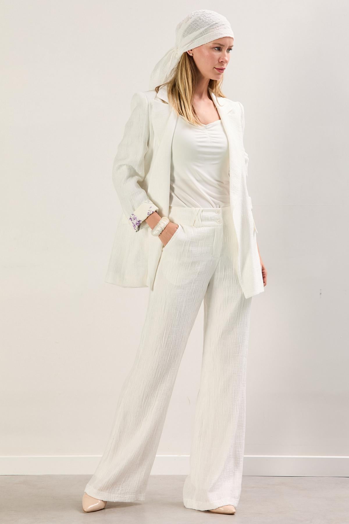 A41775 Aguaje Kol Astarı Desenli Takım