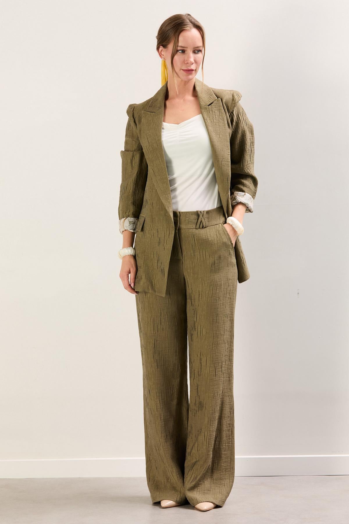 A41775 Aguaje Kol Astarı Desenli Takım