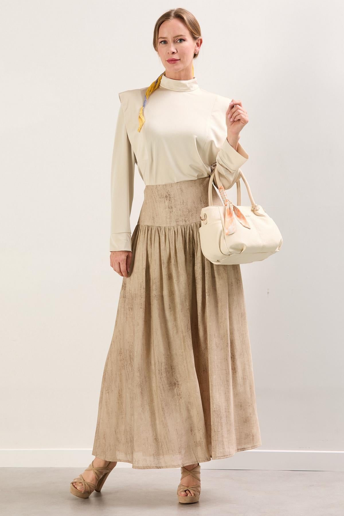 A60495 Aguaje Korsajlı Etek