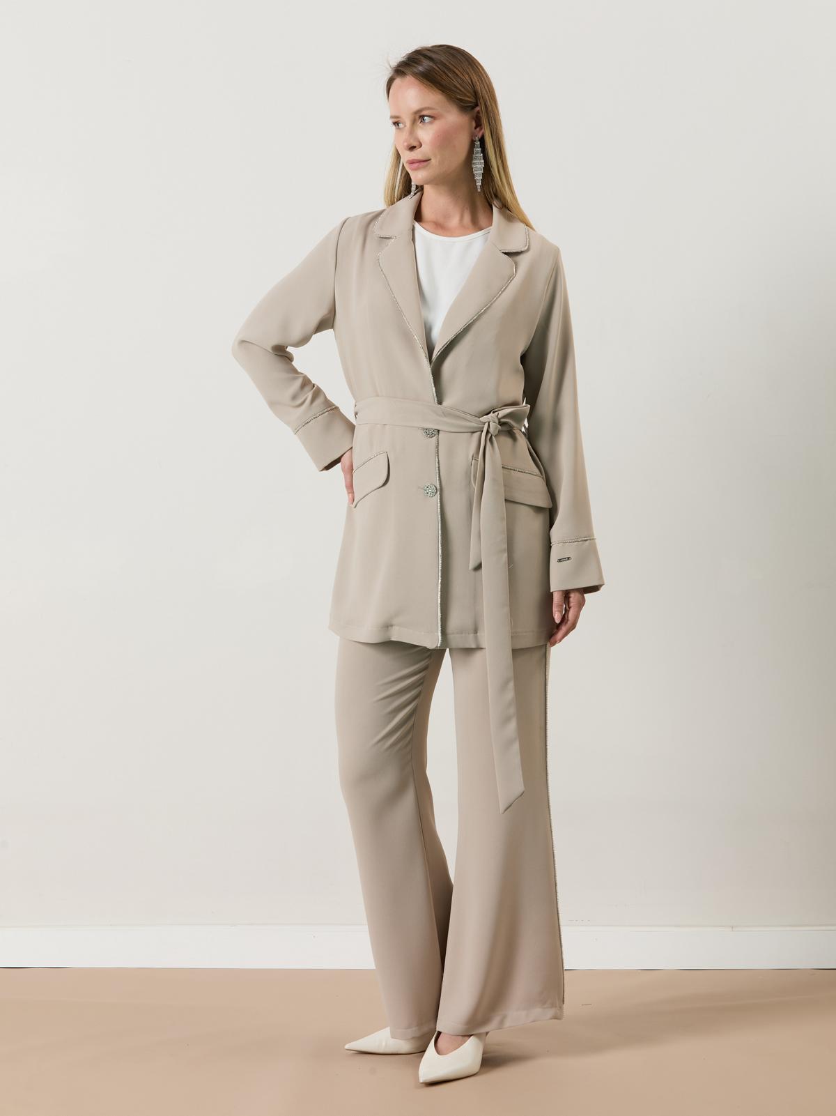 A70355 Aguaje Taş Biye Detaylı Takım