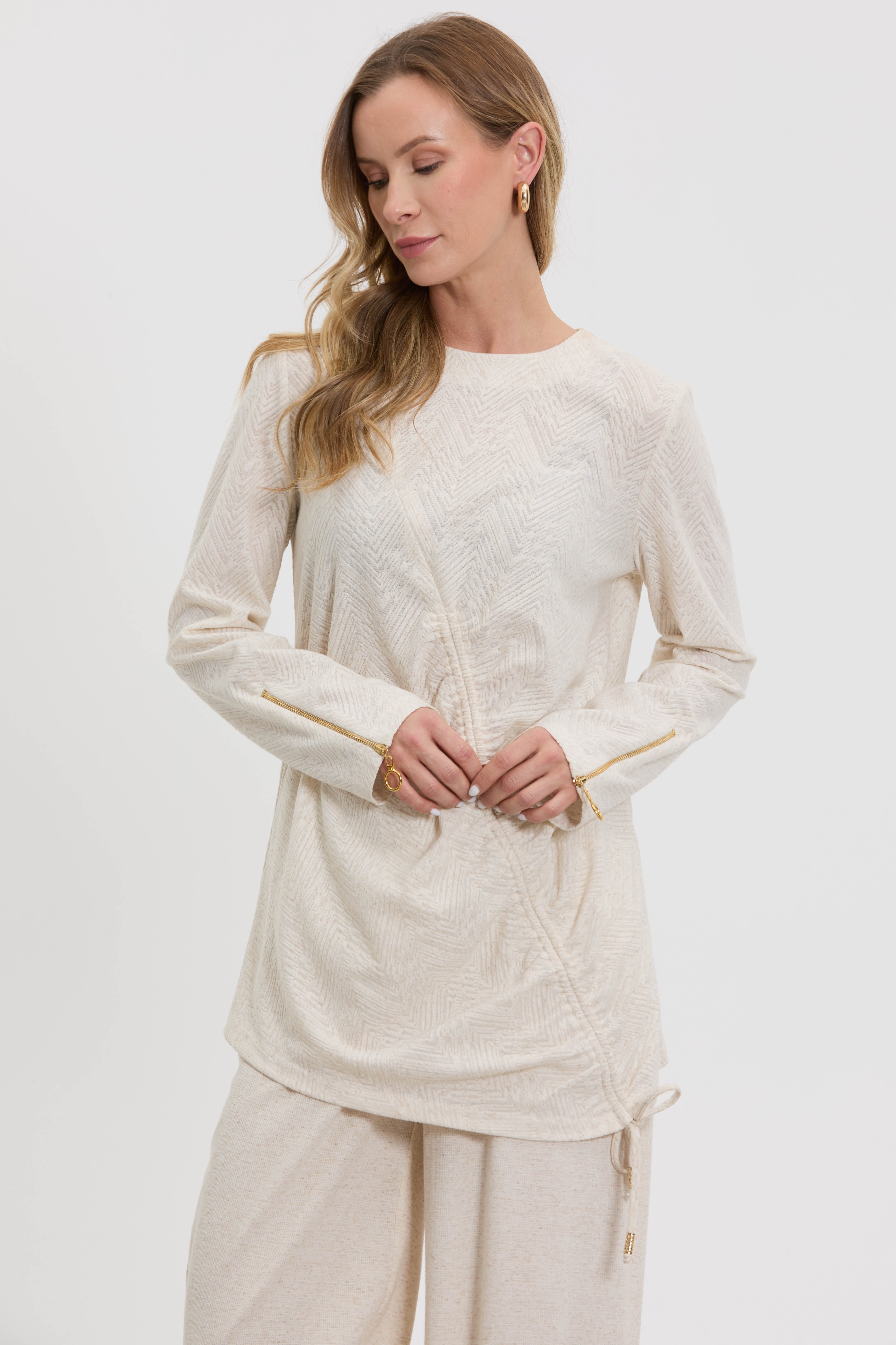 M10724 Melidia Büzgülü Tunik