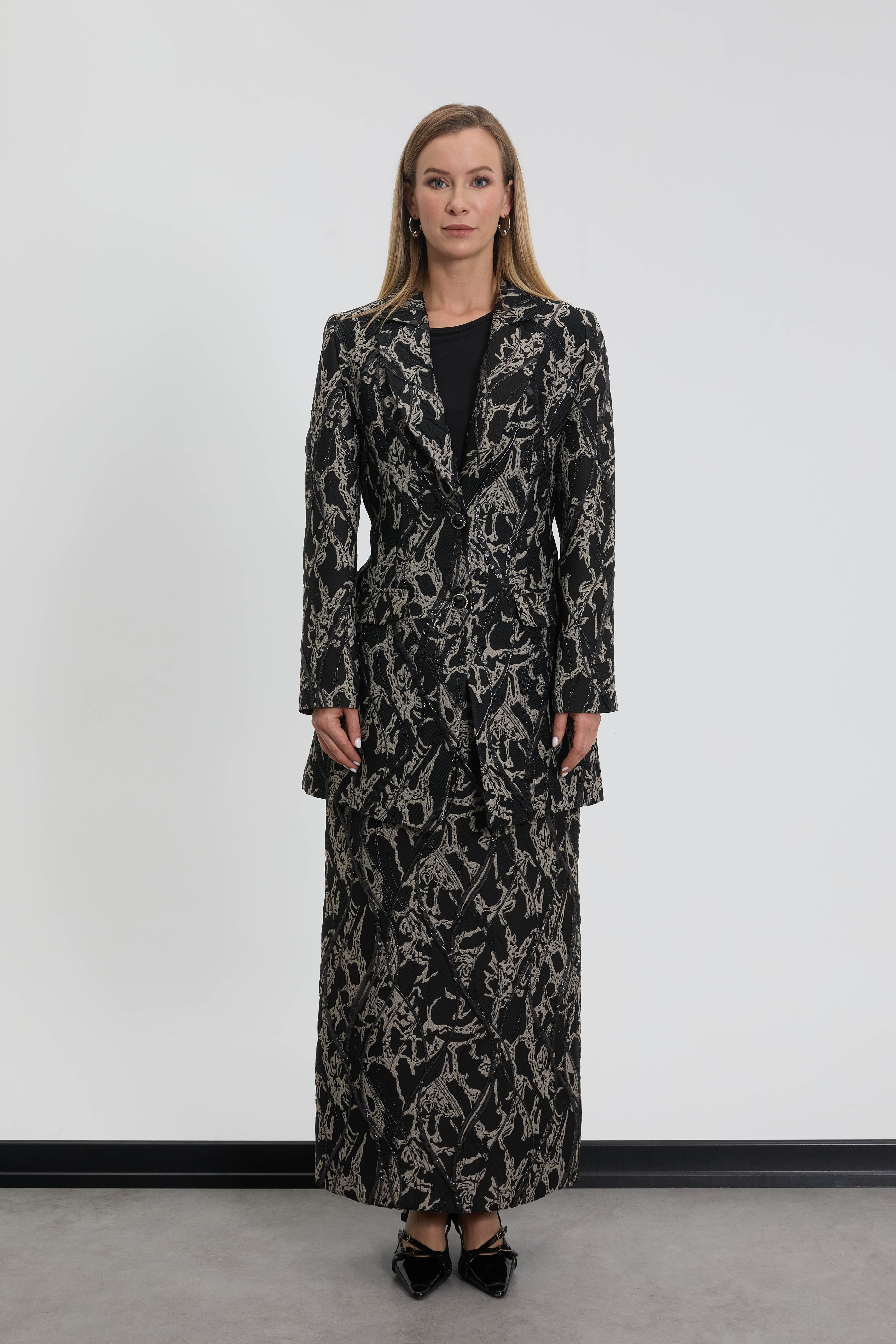 M70014 Melidia Abiye Etekli Ceket Takım