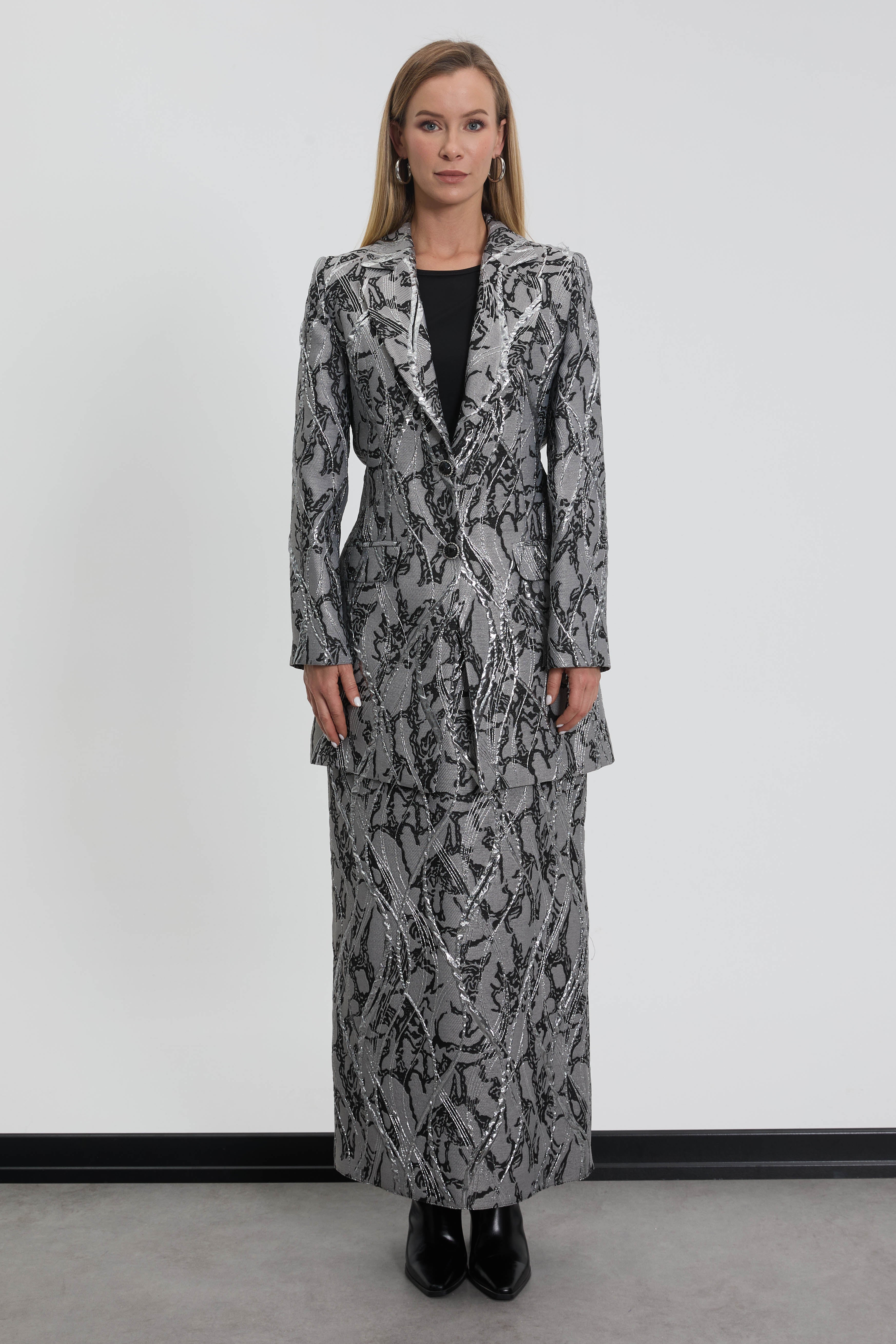 M70014 Melidia Abiye Etekli Ceket Takım