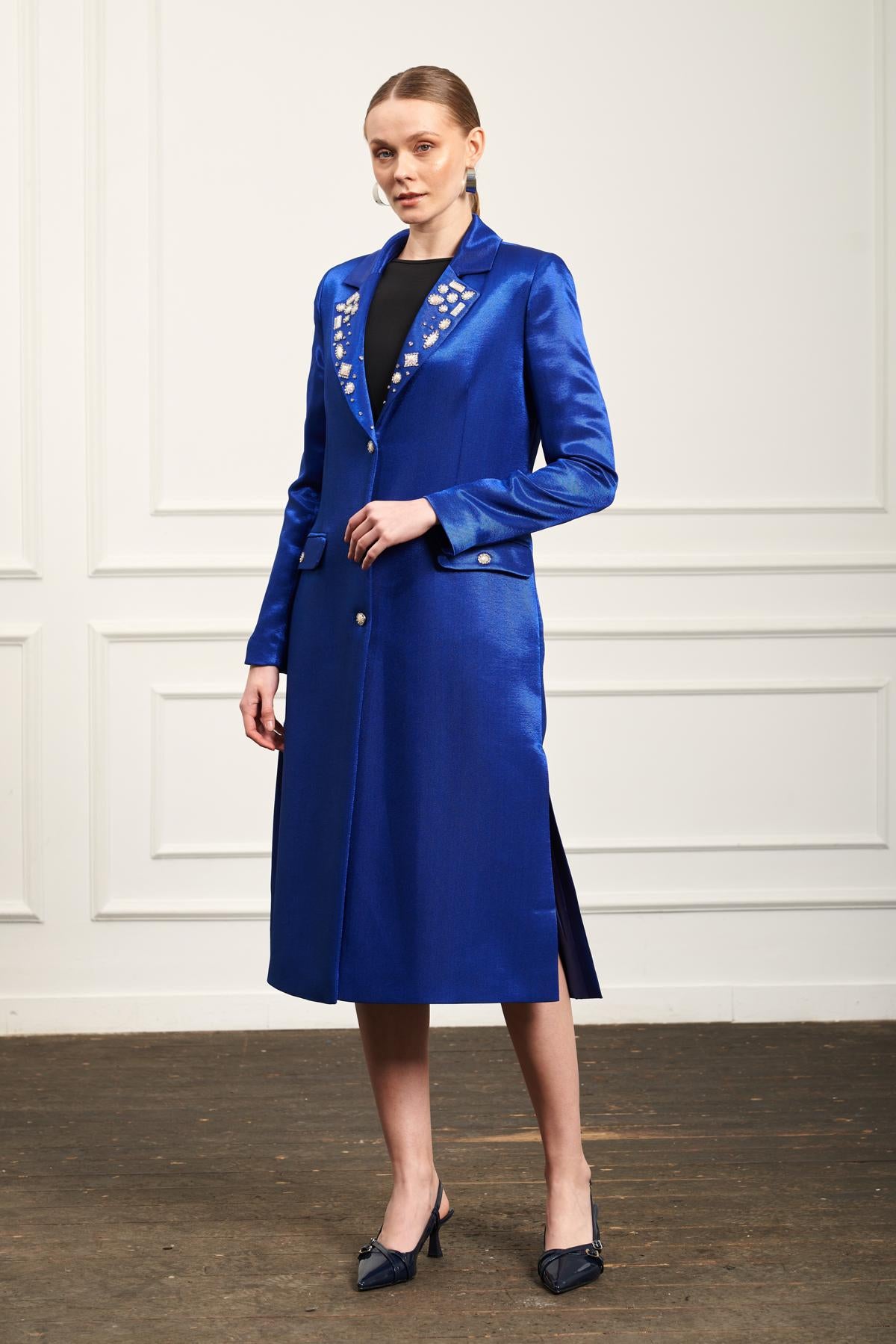 M70074 Melidia Bluz Ceket Pantolonlu Takım