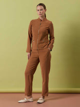 A41555 Aguaje  Ceketi Kelebekli Nakış Detaylı Takım