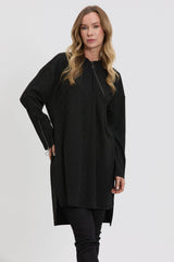 M10014 Melidia Fermuar Detaylı Tunik