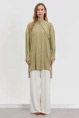 M10014 Melidia Fermuar Detaylı Tunik