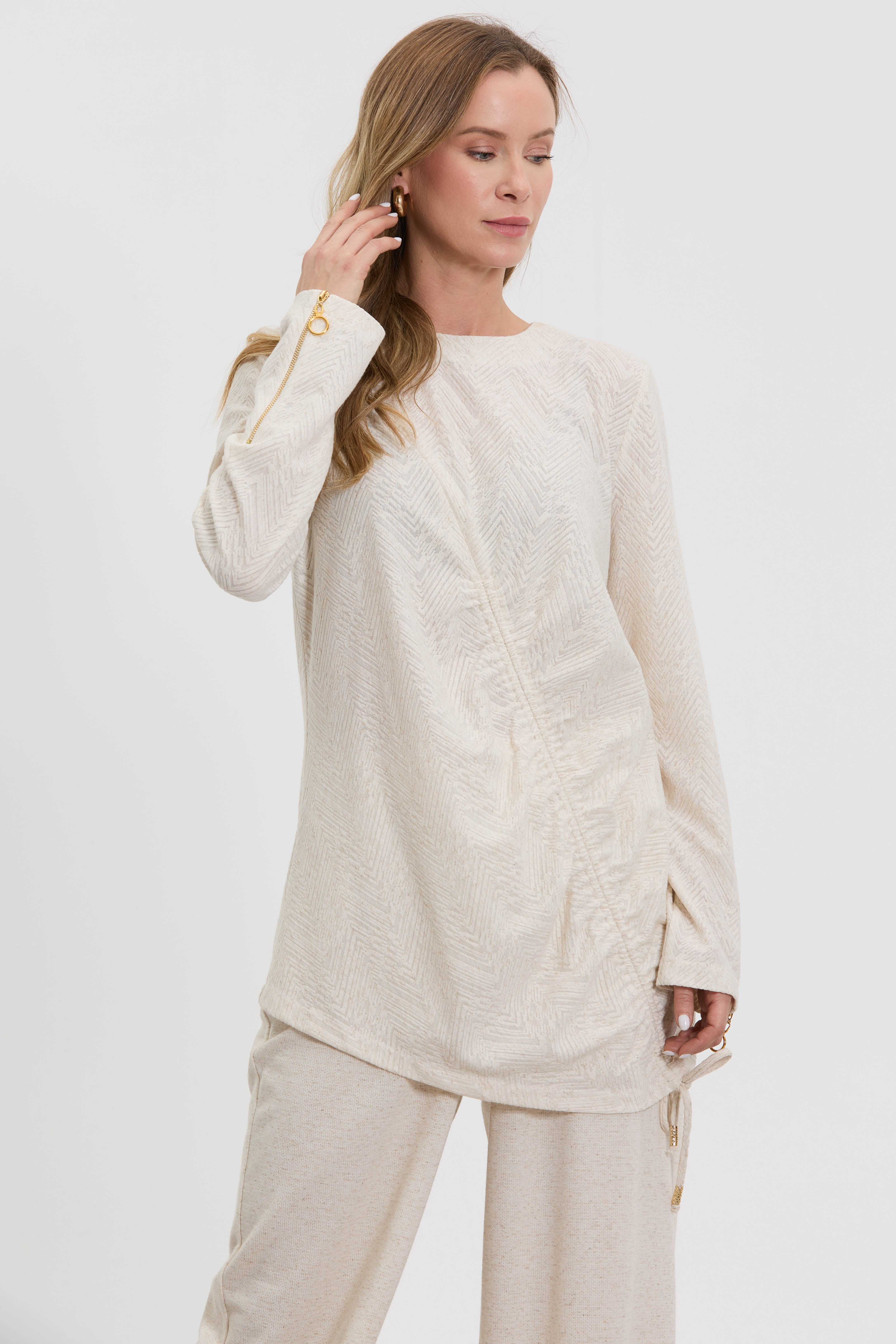 M10724 Melidia Büzgülü Tunik